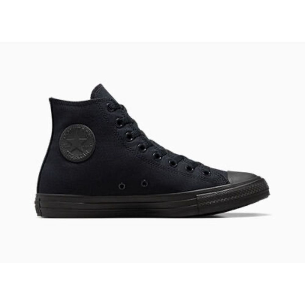 Converse Size 6 All Black High Top Sneakers Lace Up
